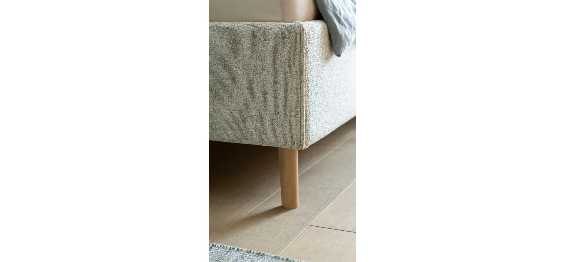 Bettgestell Carmen - Liegefläche ca. 140x200cm, Stoff, Beige