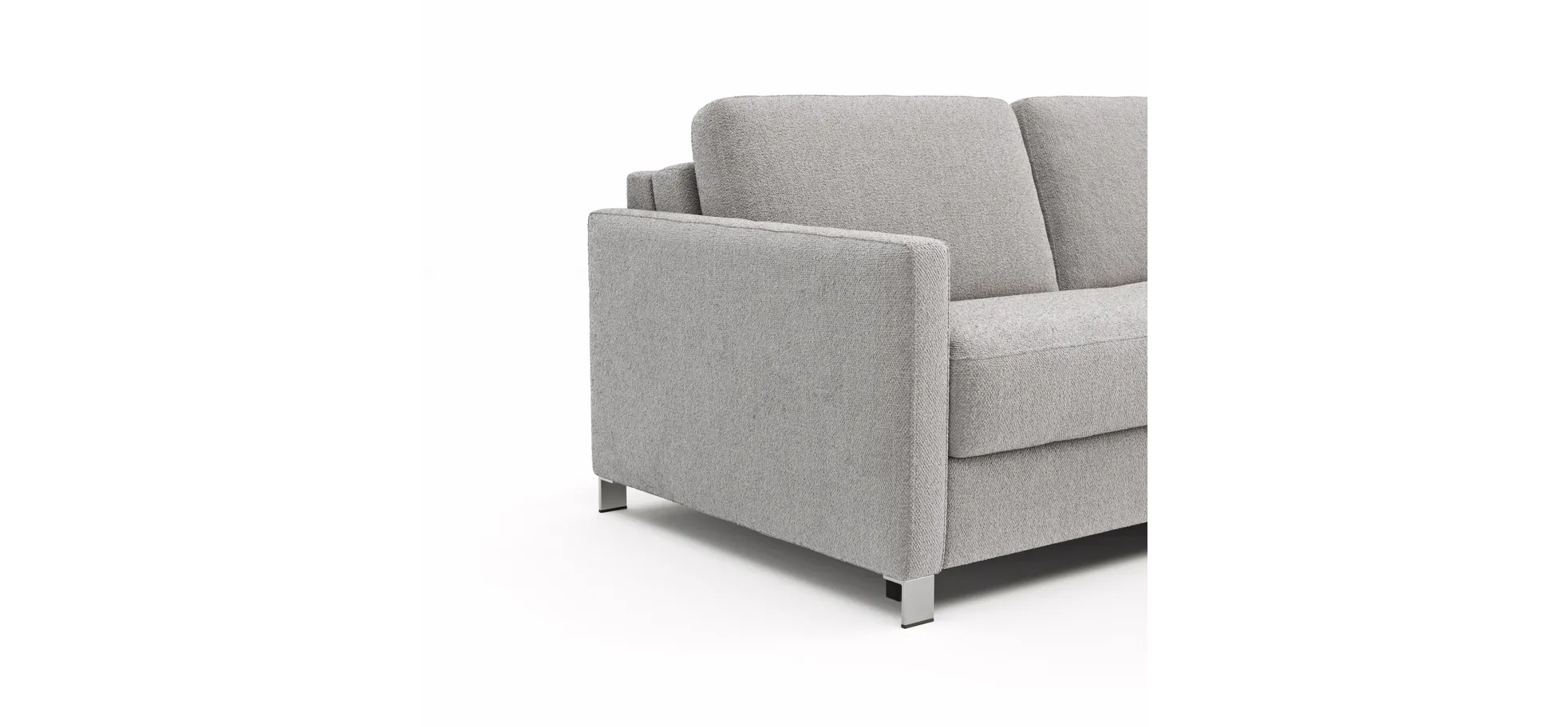 Sofa Nuoro - 2,5-Sitzer inkl. Schlaffunktion, Armlehne schmal, Stoff, Grau