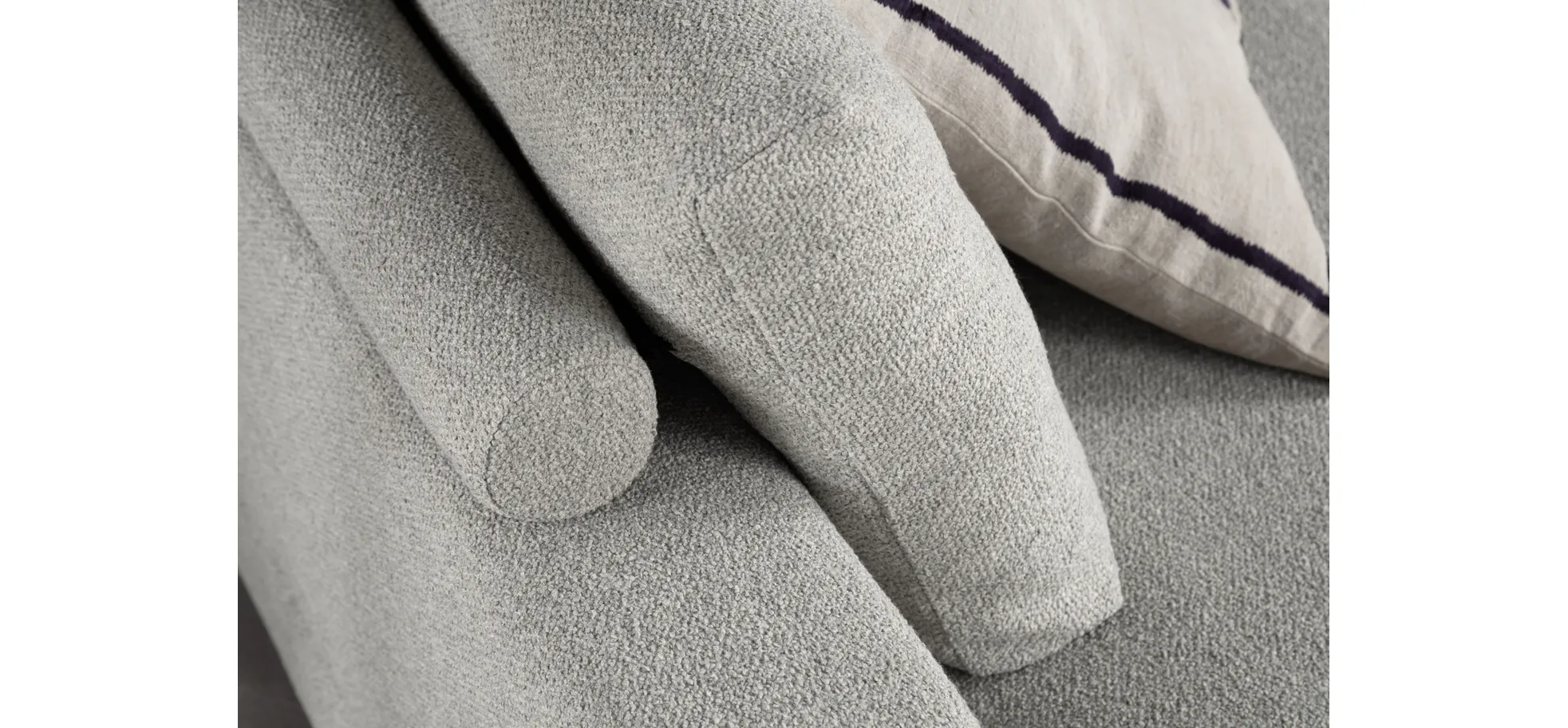 Ecksofa Cuneo Select - 2,5-Sitzer mit Ecke Rechts, Stoff, Sand