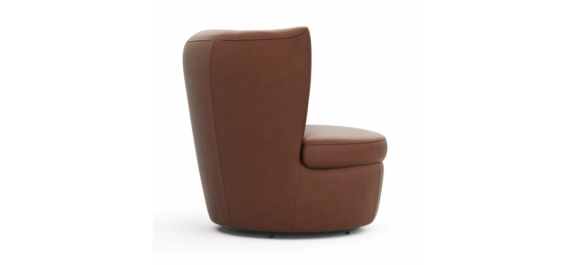 Sessel Cativa - drehbar, Leder, Cognac