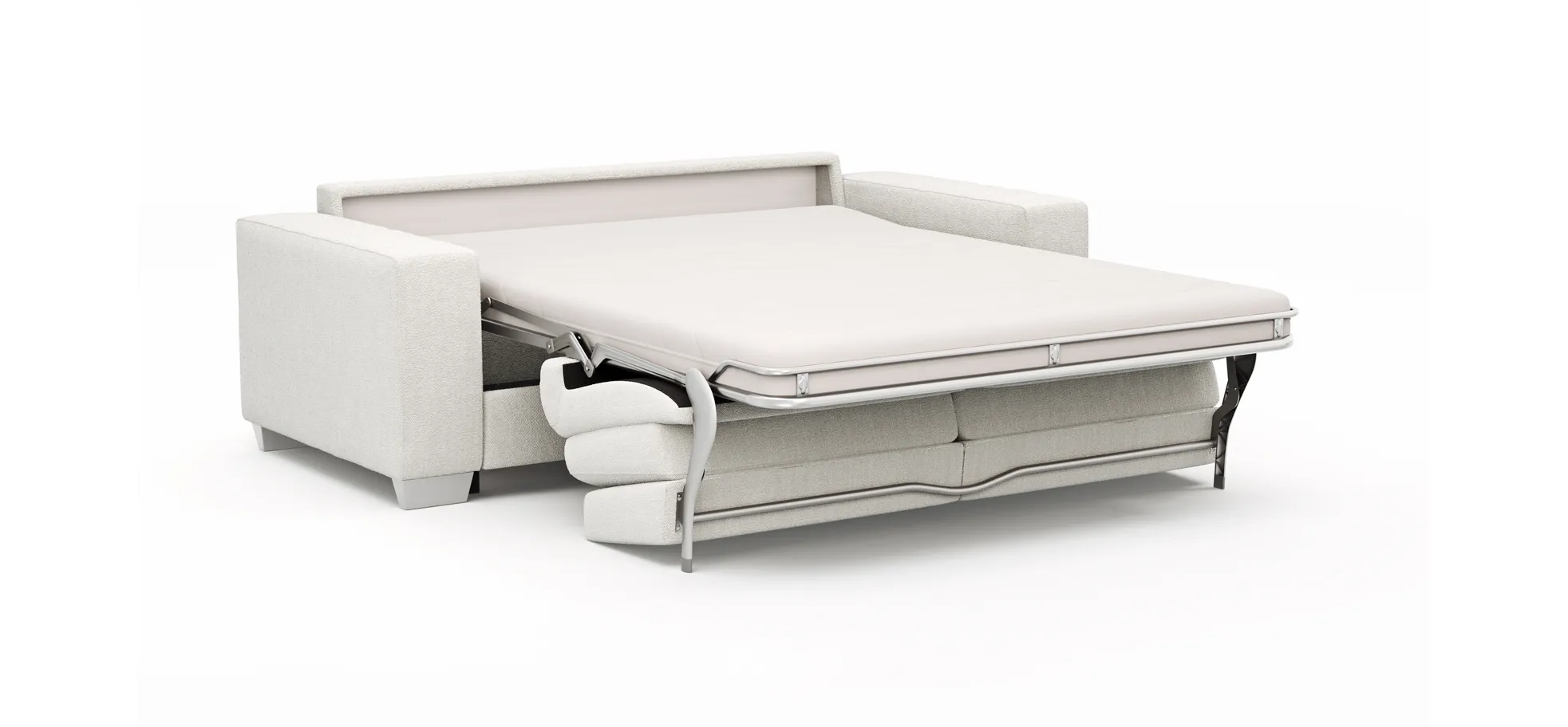 Sofa Nuoro - 2,5-Sitzer inkl. Schlaffunktion, Armlehne breit, Stoff, Natur