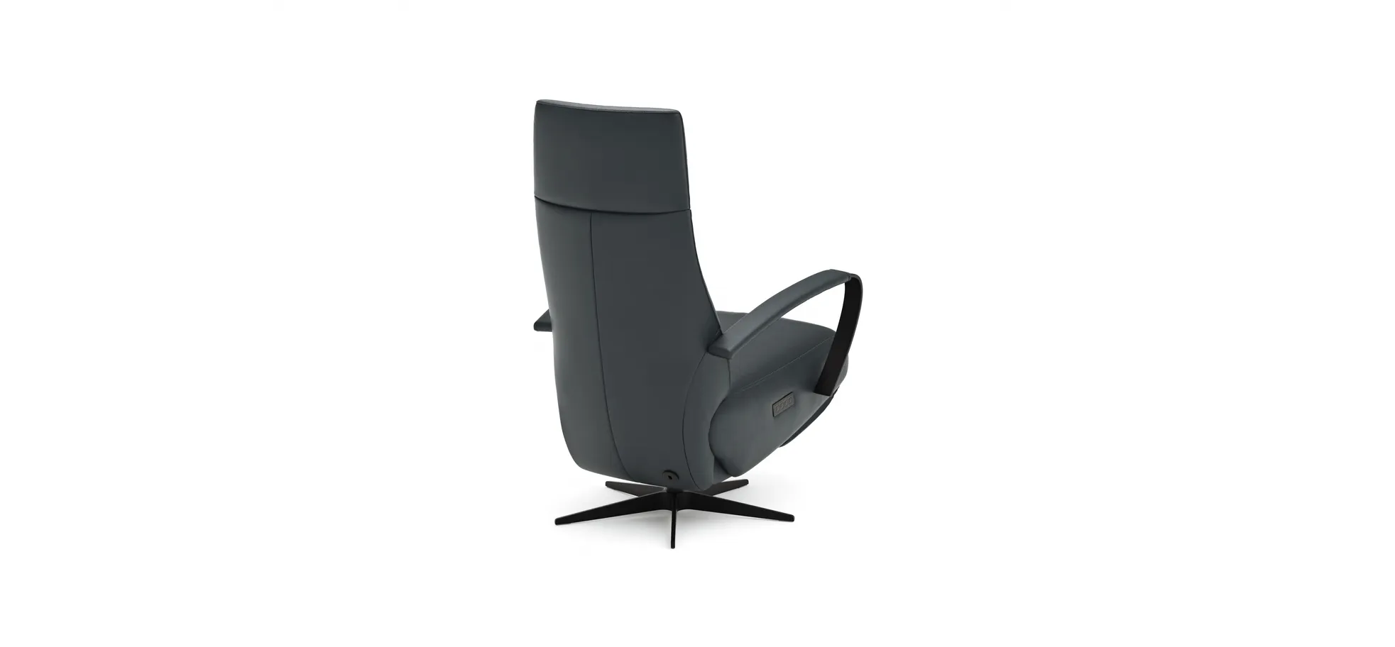Relaxsessel Girona - Relaxfunktion (motorisch), Leder, Graphit