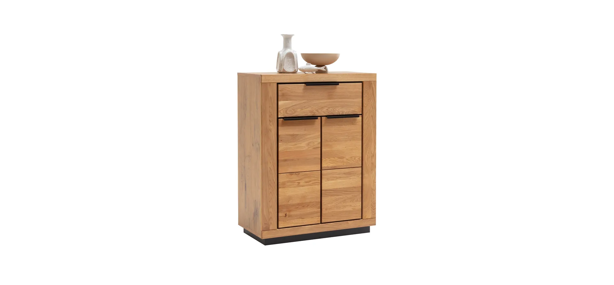 Kommode - B ca. 80 cm, Wildeiche Nachbildung, Wildeiche massiv geölt