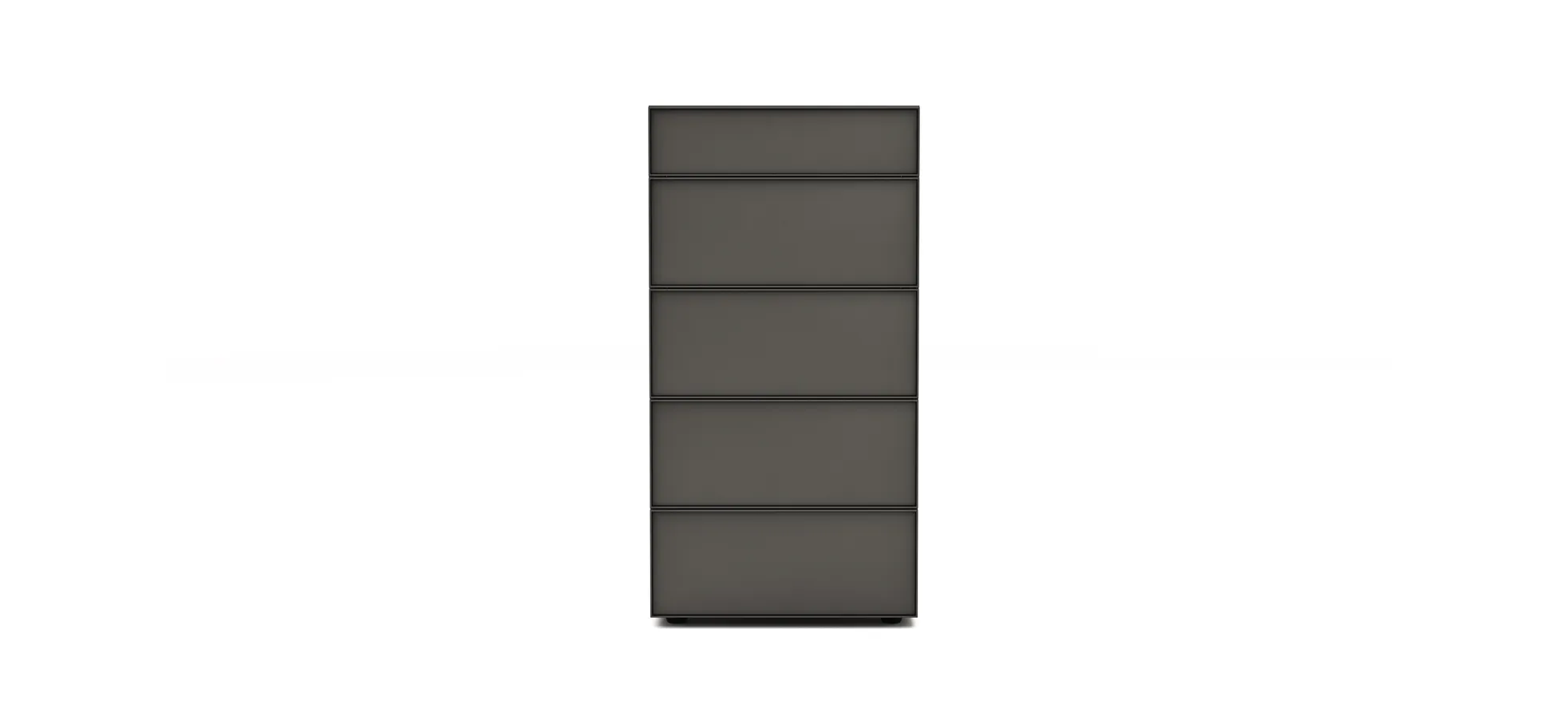 Kommode Loretto - BHT ca. 60x115x53 cm, Lack matt, Anthrazit