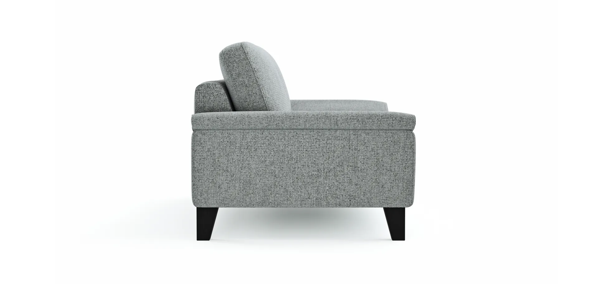 Sofa Oviedo - 2-Sitzer, keine Funktionen, Flachgewebe, Hellgrau