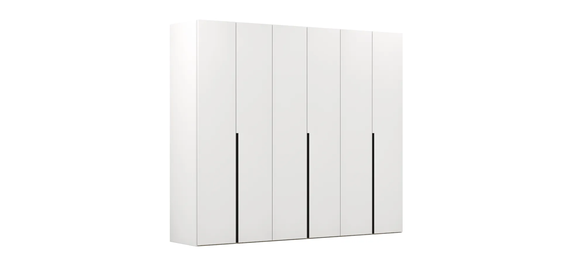 Drehtürenschrank Loretto - B ca. 280 cm, Lack matt, Weiß 117675