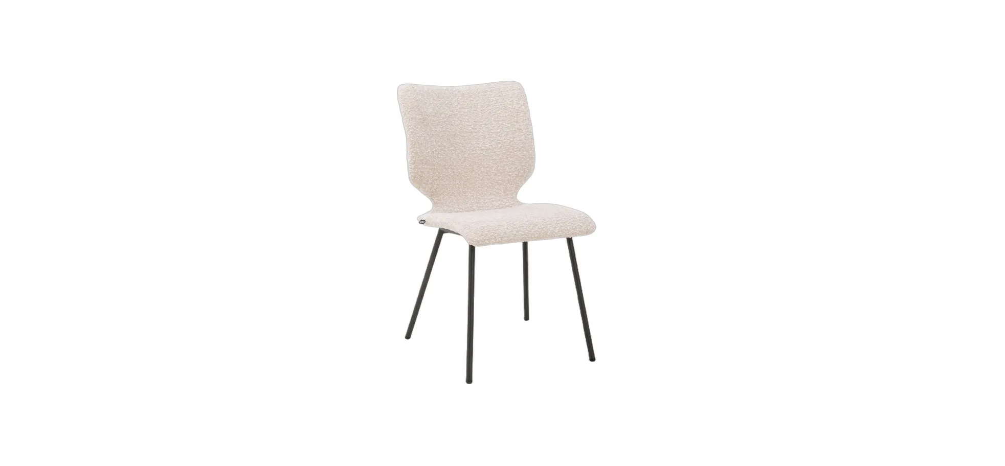 Stuhl Cupi - 4-Fuß, Stoff, Ecru 1449161