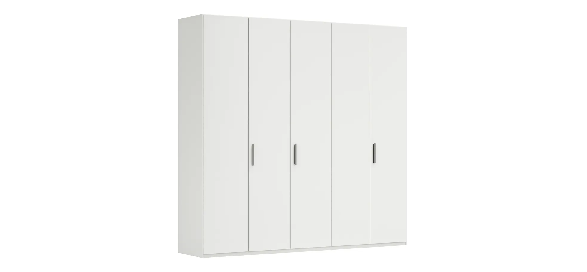 Drehtürenschrank Viana - B. ca. 250 cm, Lack, Weiß 106193