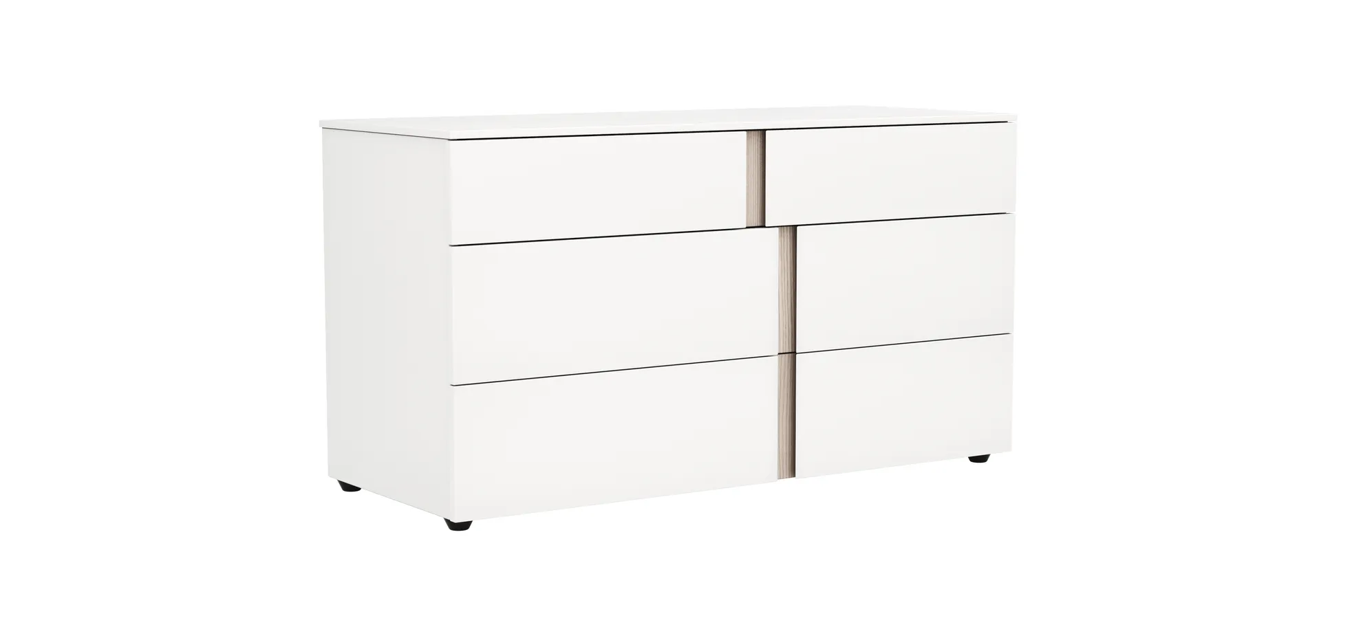 Kommode Loretto - BHT ca. 127x70x51 cm, Lack matt, Weiß 117584