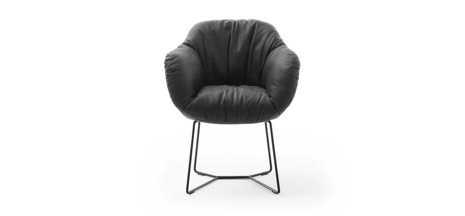 Dinnerchair Sevano - Leder, Anthrazit