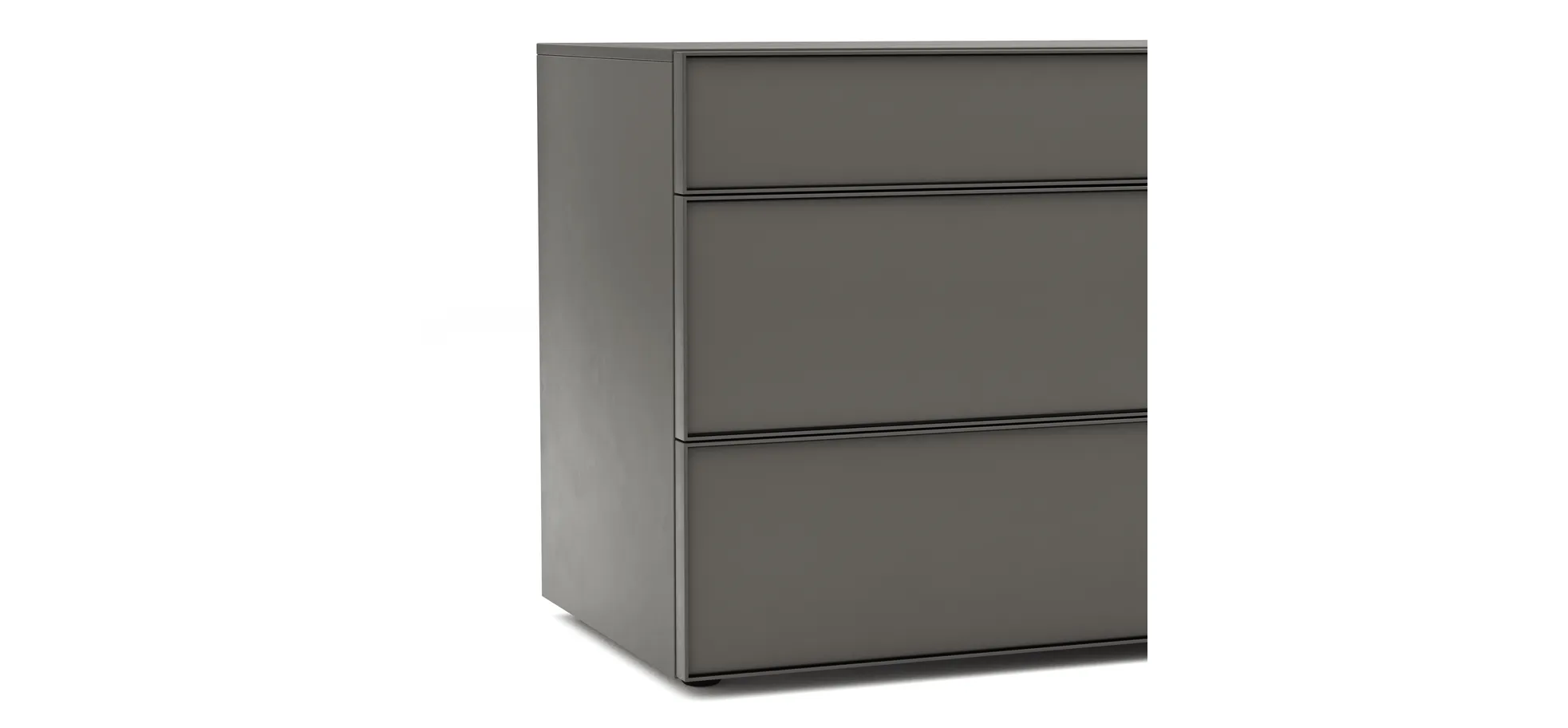 Kommode Loretto - BHT ca. 135x70x53 cm, Lack matt, Anthrazit