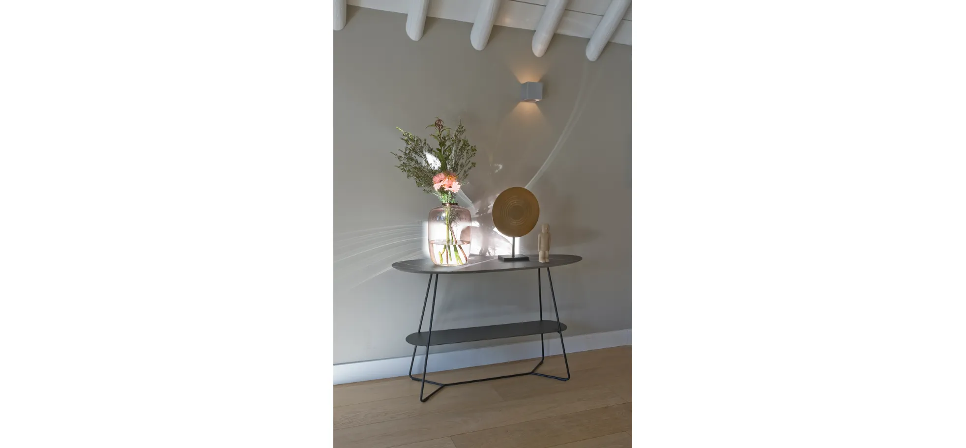 Konsolentisch Fano - BHT ca. 120x75x45 cm, HPL, Bronze