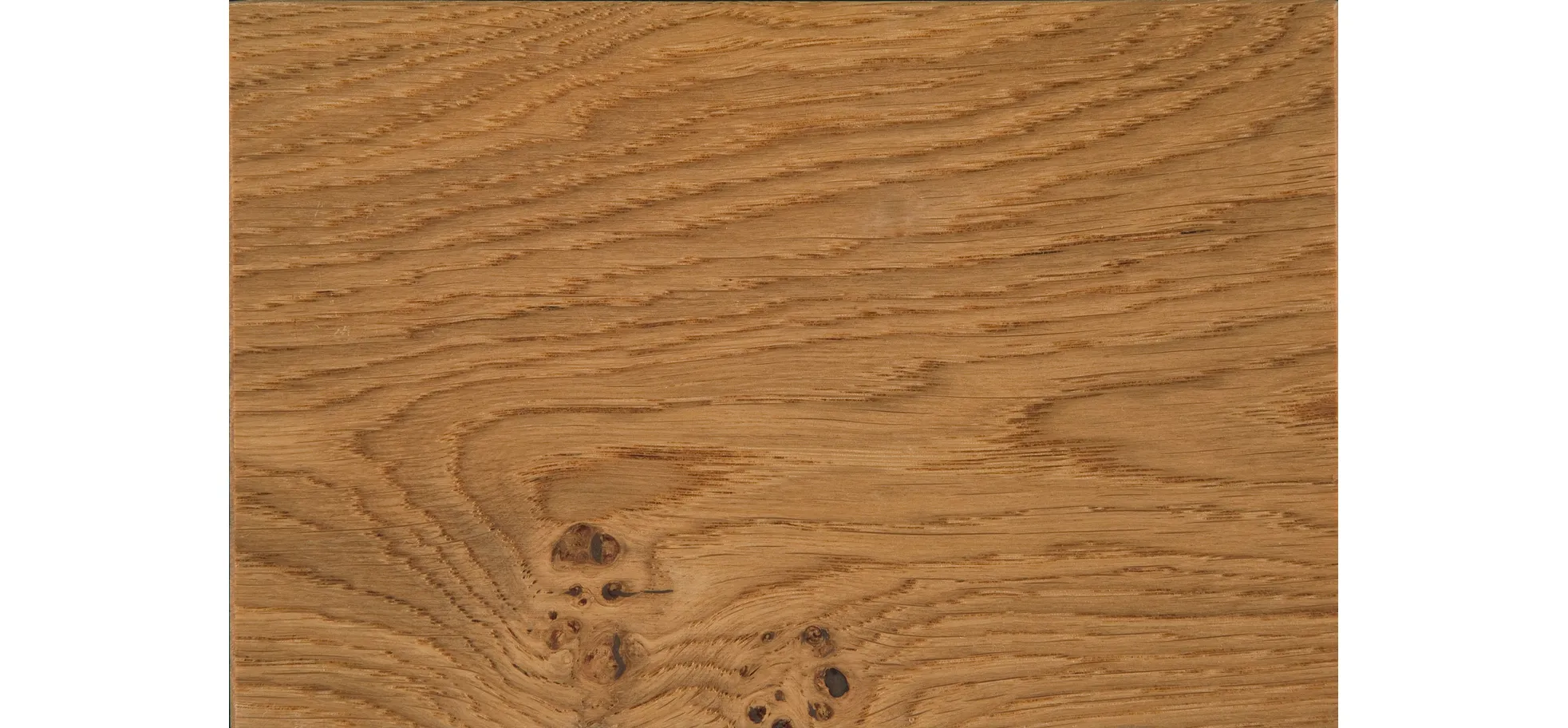 Esstisch 3100 - LB ca. 350x100 cm, Asteiche massiv, Waldkante, Kreuzfuß, Schwarz