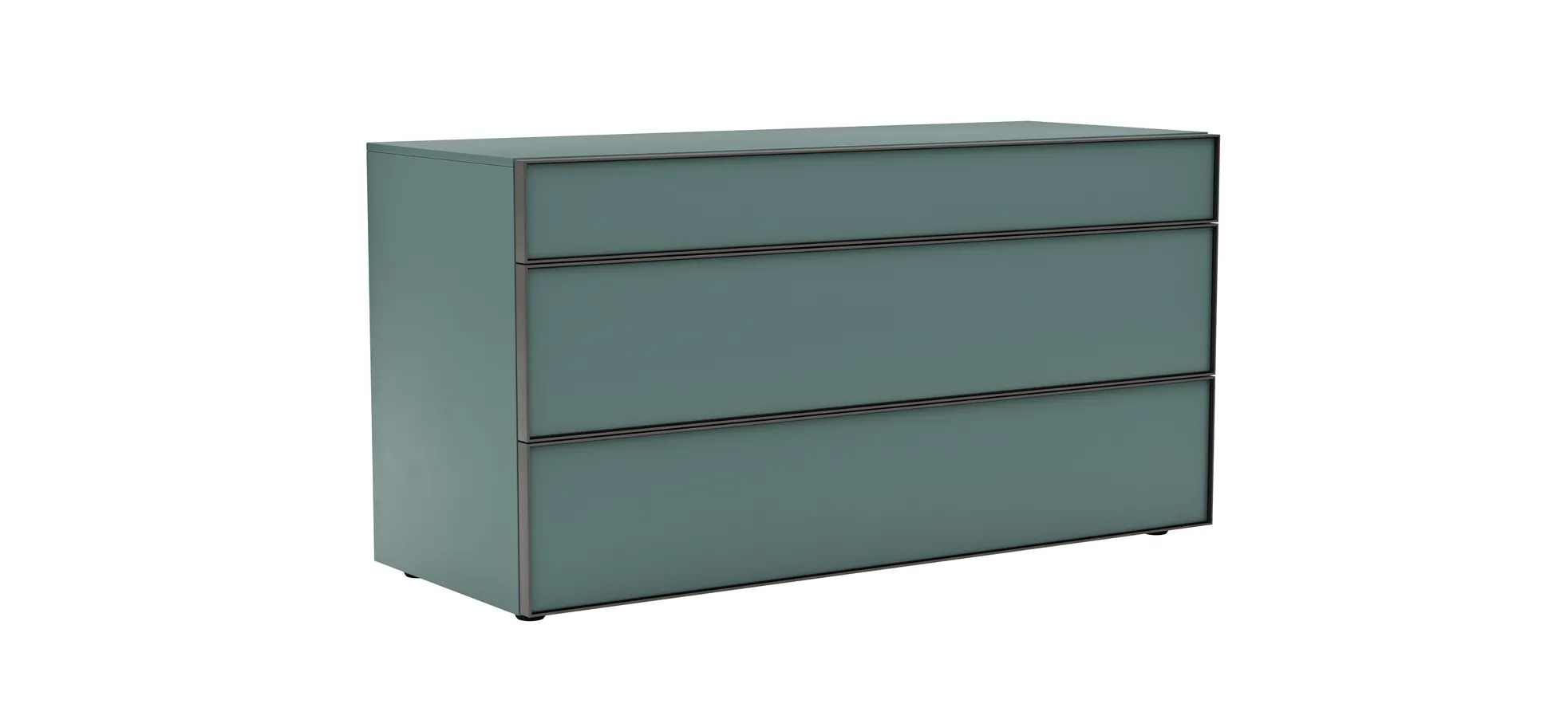 Kommode Loretto - BHT ca. 135x70x53 cm, Lack matt, Salbeigrün 114375