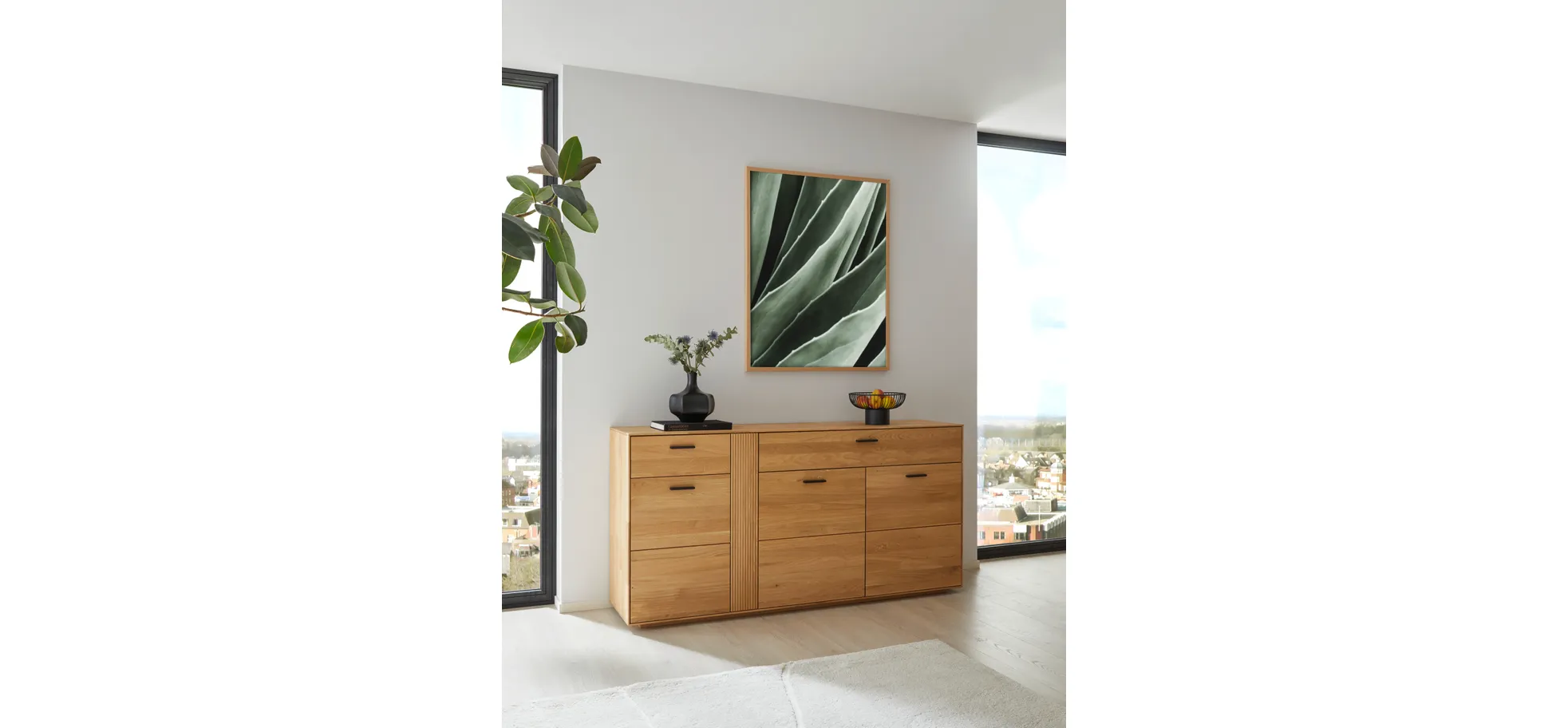 Sideboard Estana - Eiche massiv, legno