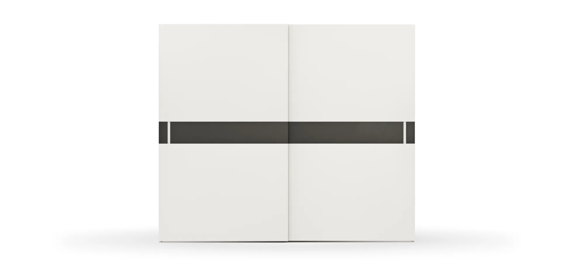 Schiebetürenschrank Loretto - B ca. 280 cm, Lack matt, Weiß