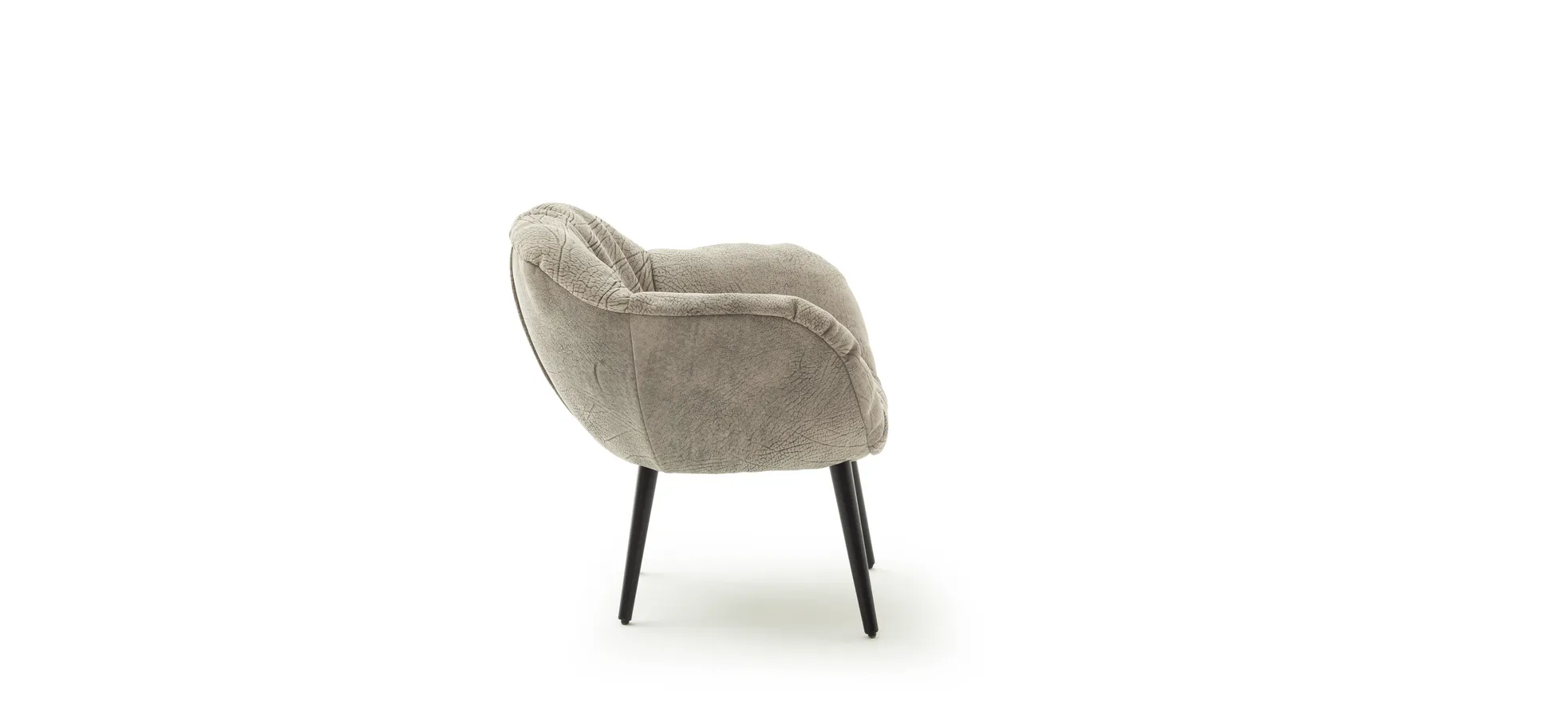 Sessel Sevano - Leder, Offwhite