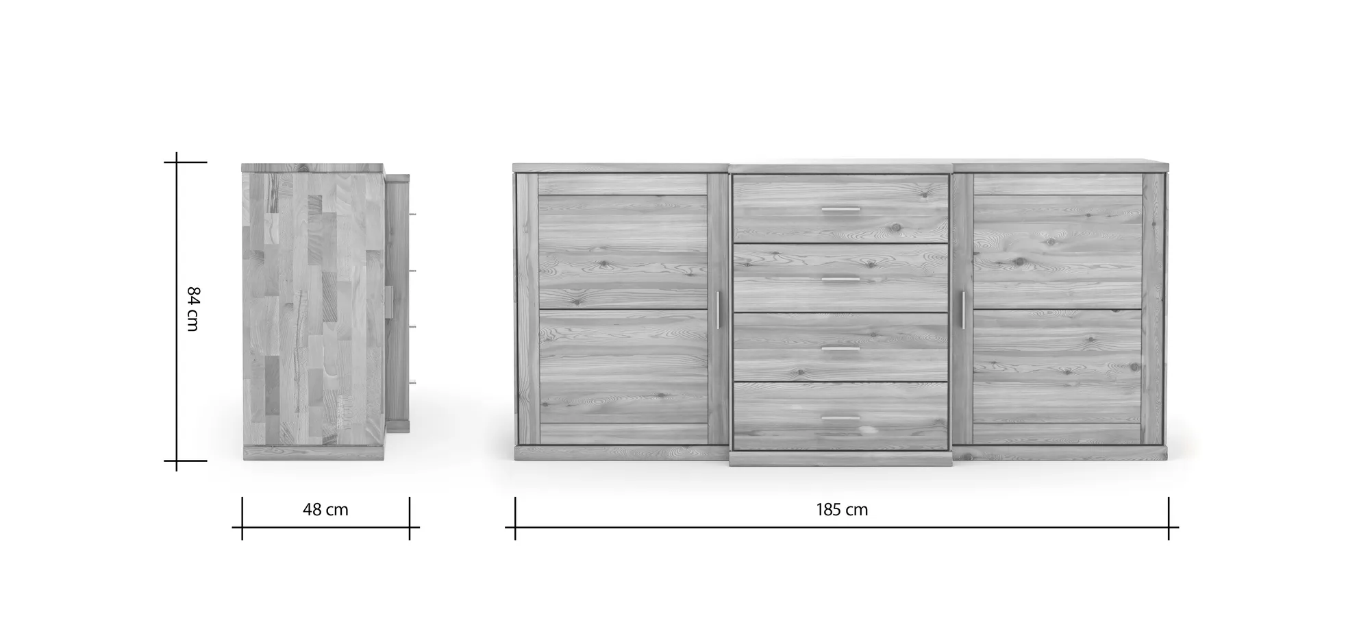Sideboard Faro 6.0 - Kernbuche massiv, natur geölt