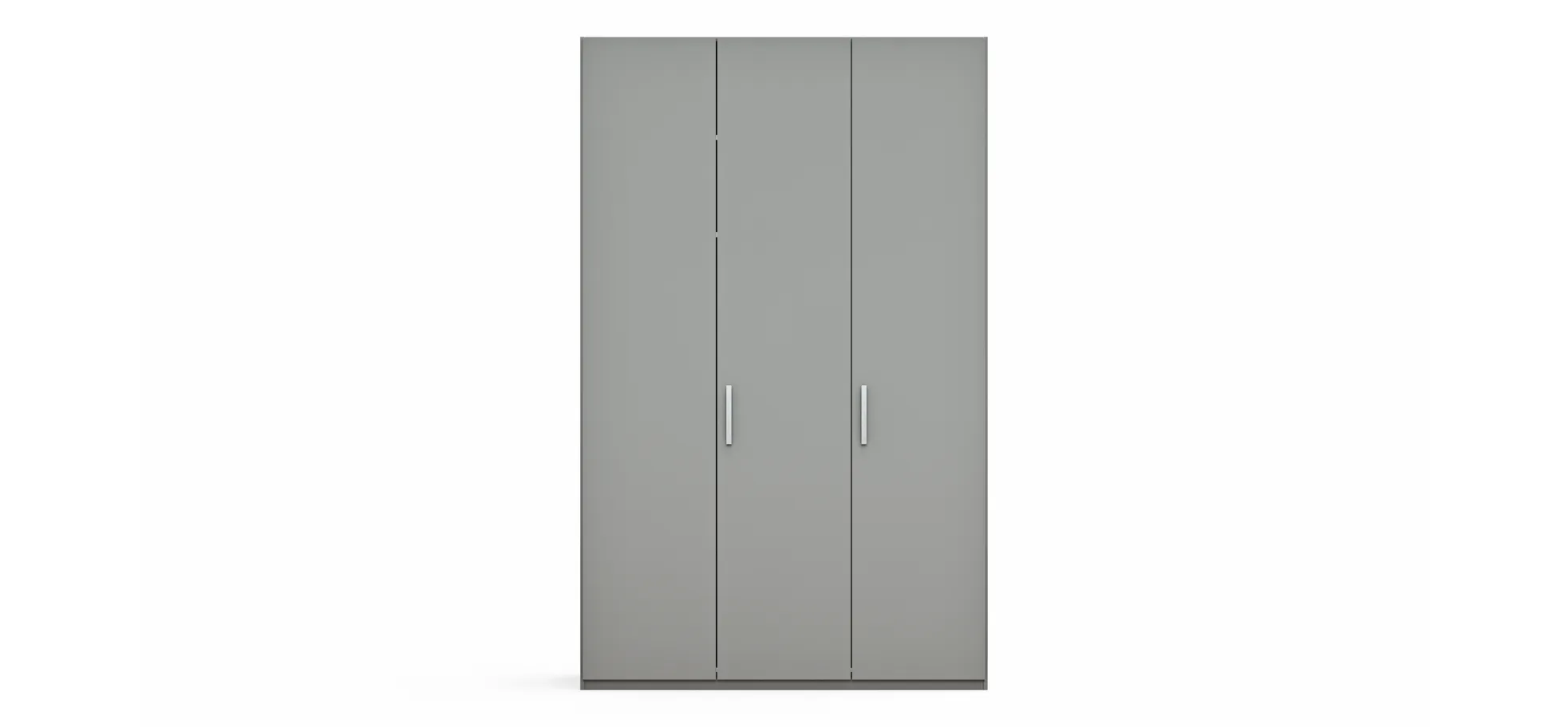 Drehtürenschrank Viana - B. ca. 151 cm, Lack, Steingrau
