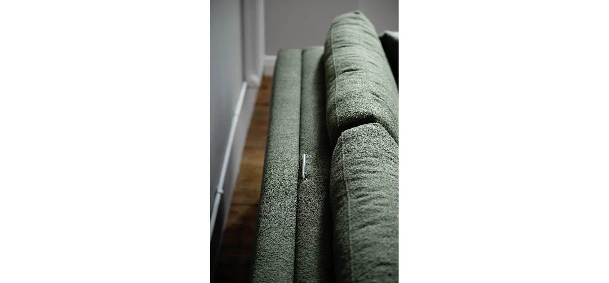 Sofa Nuoro - 3-Sitzer inkl. Schlaffunktion, Stoff, Olivgrün