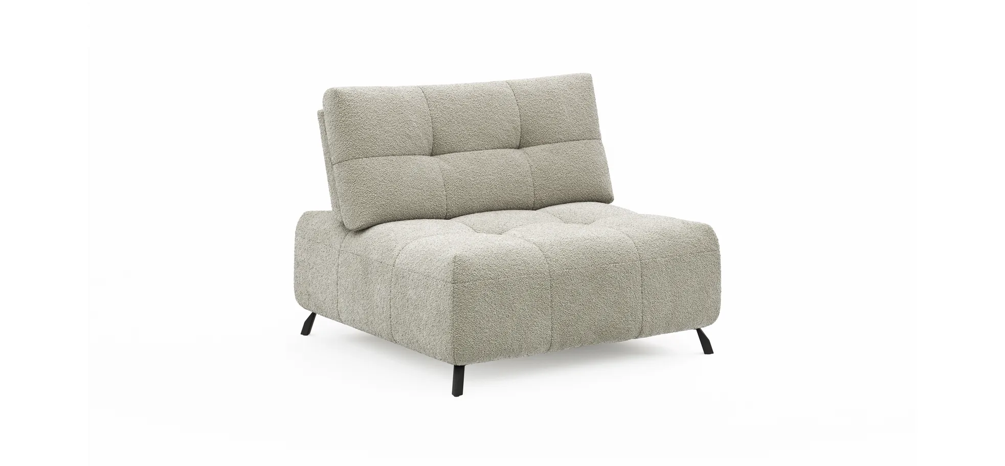 Sessel Comodo - 1-Sitzer, Stoff, Offwhite