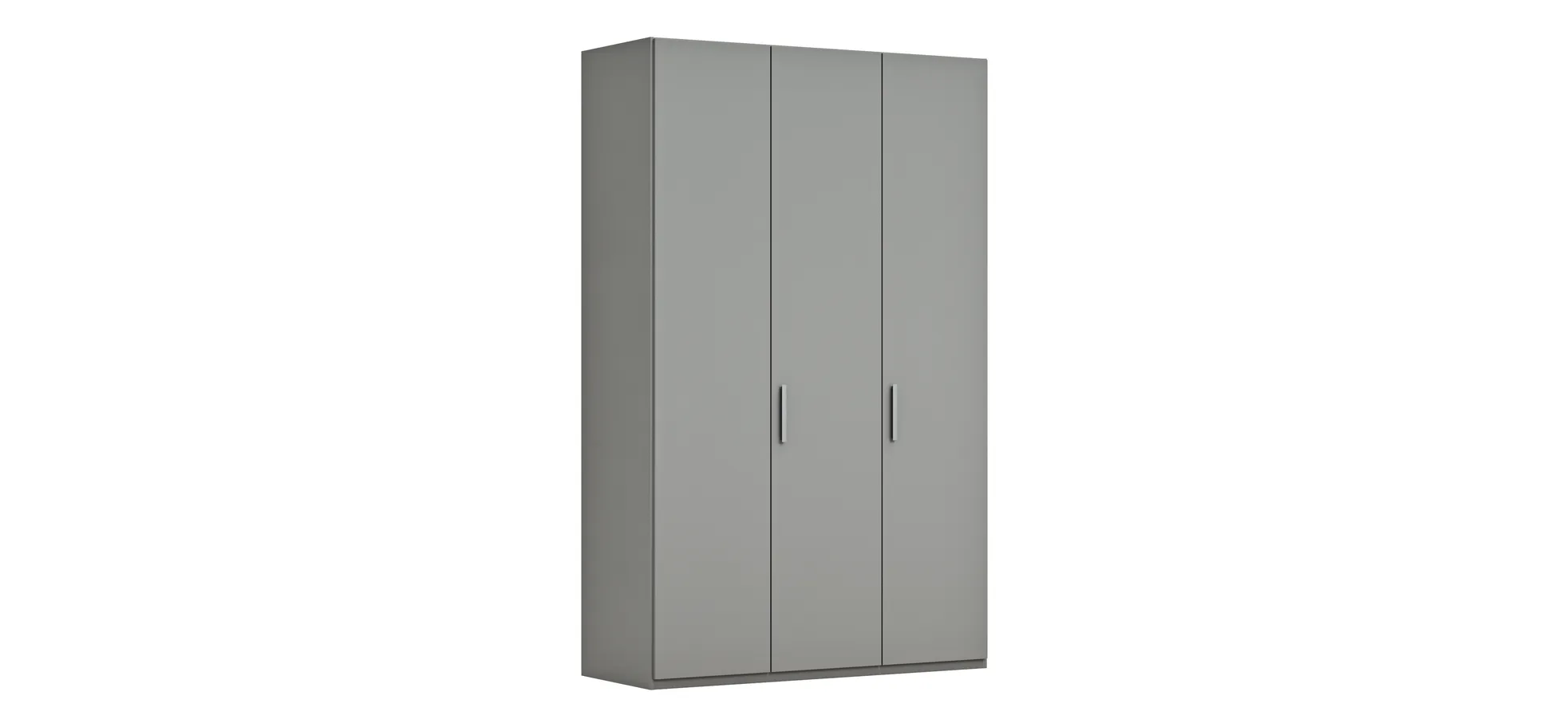 Drehtürenschrank Viana - B. ca. 151 cm, Lack, Steingrau 106188