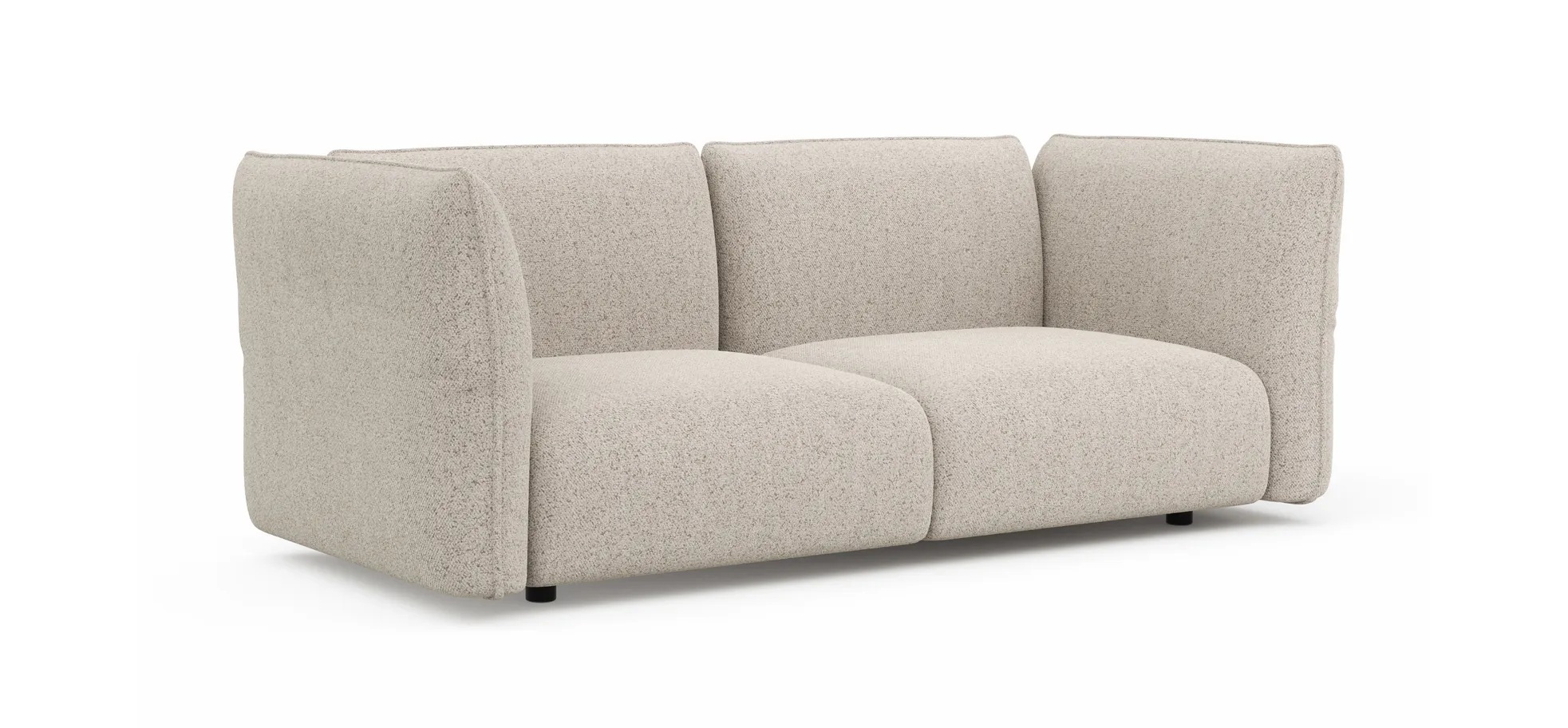 Sofa Motone - 3-Sitzer, Stoff, Beige