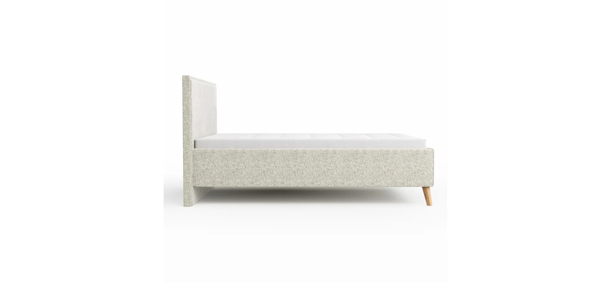 Bettgestell Carmen - Liegefläche ca. 140x200cm, Stoff, Beige