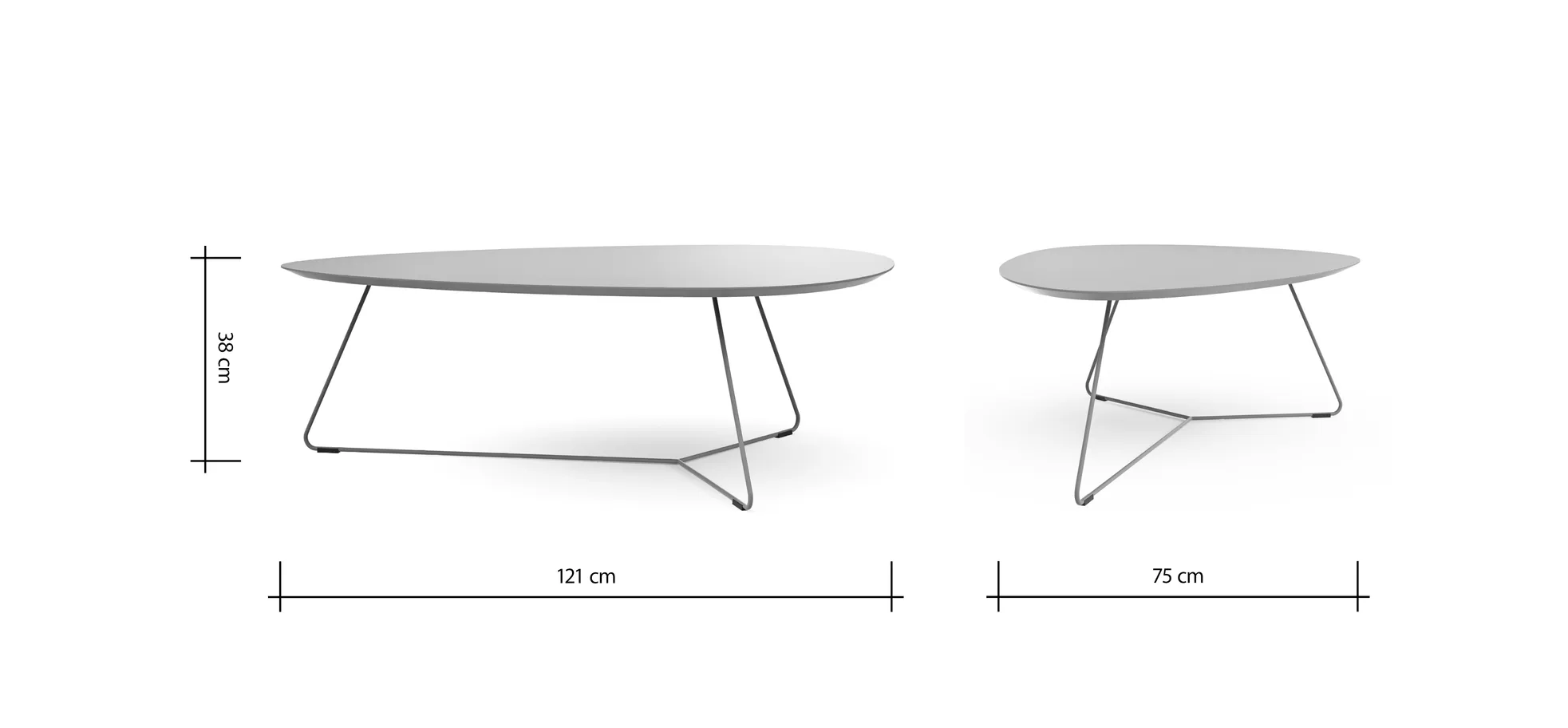 Couchtisch Fano - LBH ca. 121x75x38 cm, Fenix, Olivgrün
