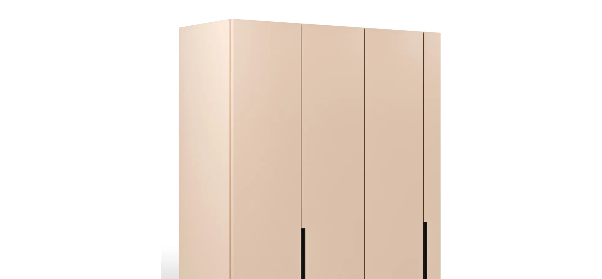 Drehtürenschrank Loretto - B ca. 280 cm, Lack matt, Sand