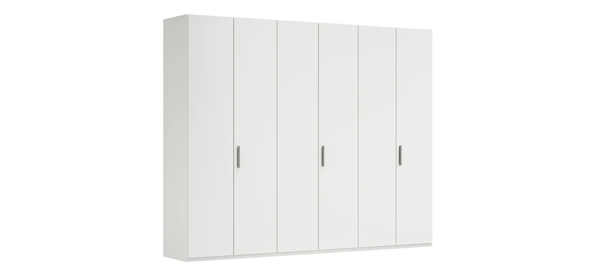 Drehtürenschrank Viana - B. ca. 299 cm, Lack, Weiß 106196