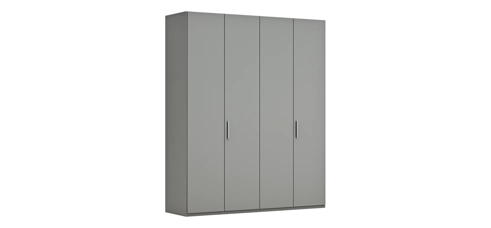 Drehtürenschrank Viana - B. ca. 200 cm, Lack, Steingrau 106191
