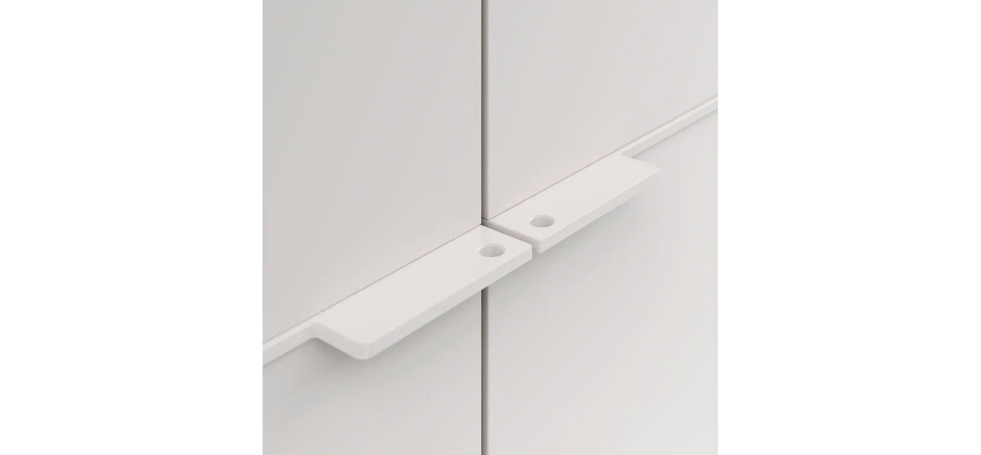 Drehtürenschrank Matera - BTH ca. 301x60x235 cm, Lack Matt, Weiß