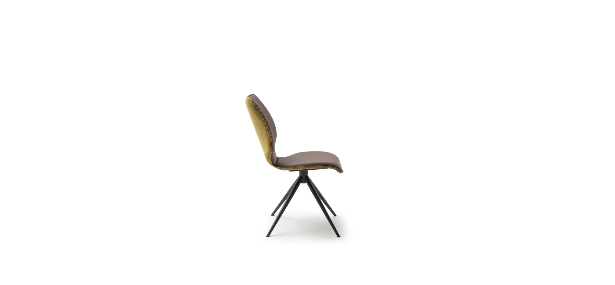 Stuhl Penthouse comfy - Drebhar, Kunstleder, Dunkelbraun, Stoff, Pistazie