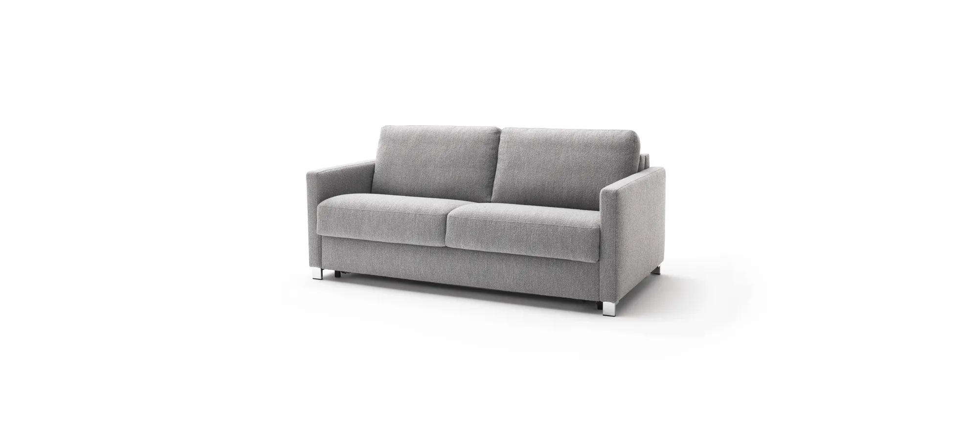 Sofa Nuoro - 2,5-Sitzer inkl. Schlaffunktion, Armlehne schmal, Stoff, Grau
