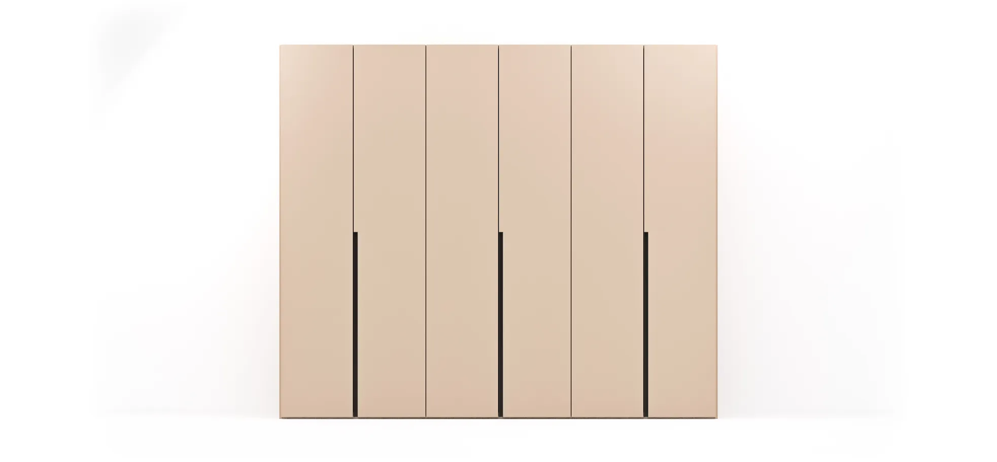 Drehtürenschrank Loretto - B ca. 280 cm, Lack matt, Sand