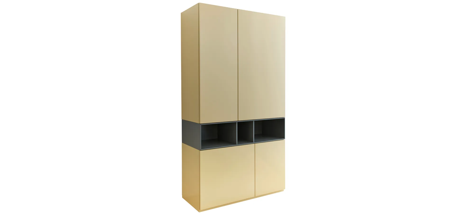 Highboard 3900 - BHT ca. 100x189x45 cm, Lack, Mandel 9150833