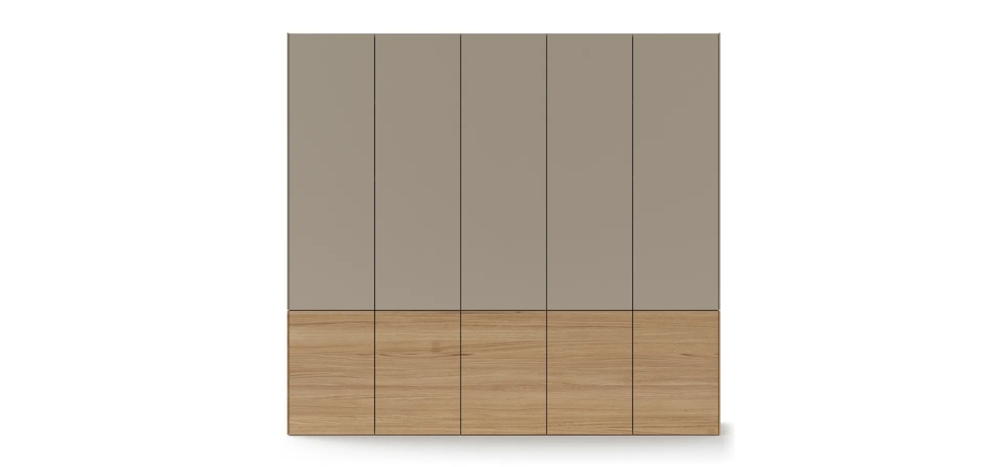 Drehtürenschrank Matera - BHT ca. 251x235x60 cm, Lack Matt, Kaschmir, Eiche, Milk