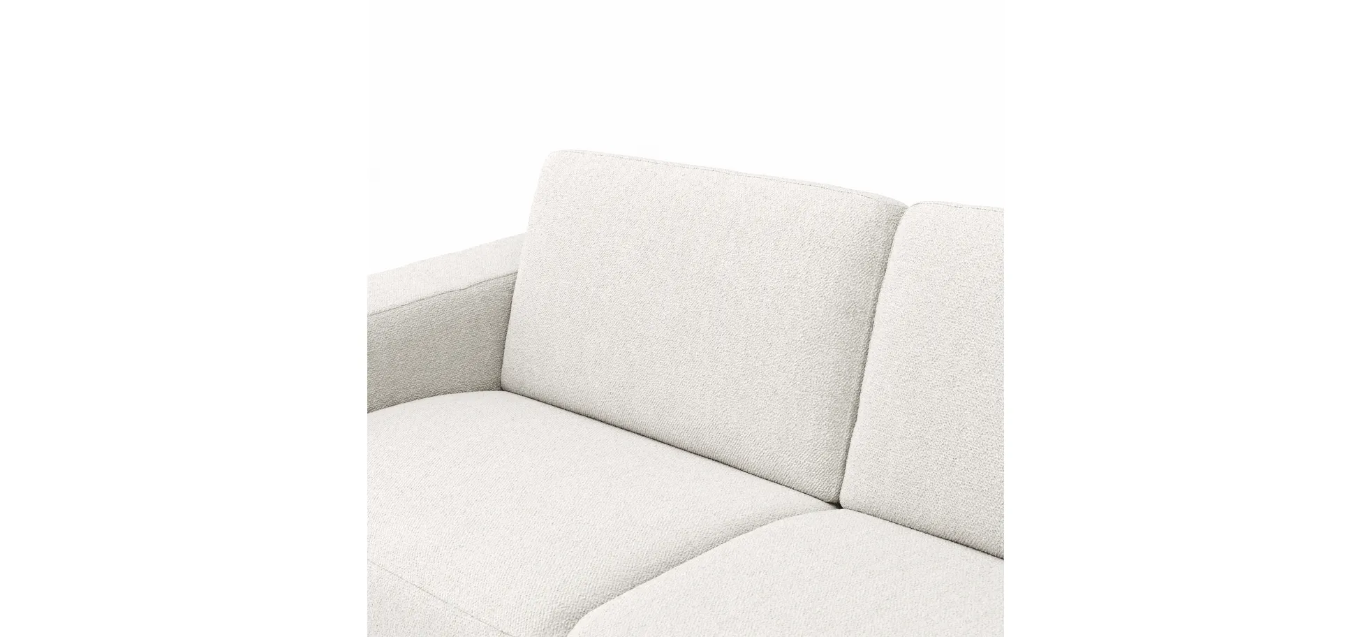 Sofa Nuoro - 2,5-Sitzer inkl. Schlaffunktion, Armlehne breit, Stoff, Natur