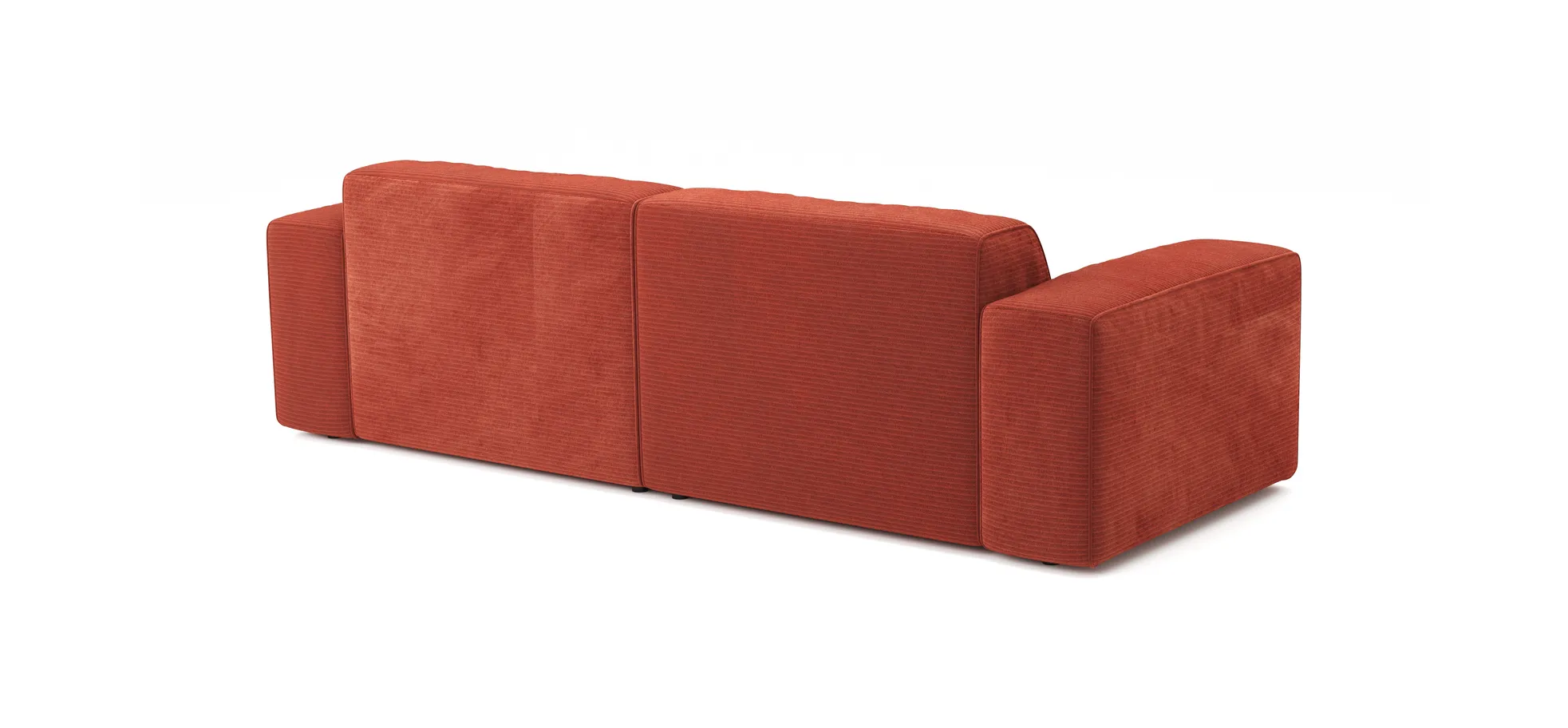 Sofa Elementos - 3-Sitzer XL, Stoff, Campari