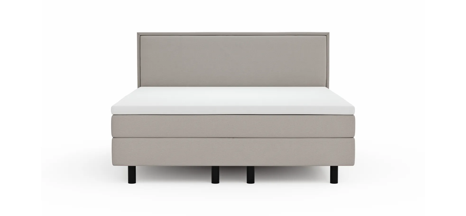 Boxspringbett Valencia - Liegefläche ca. 180x200 cm, Stoff, Mauve