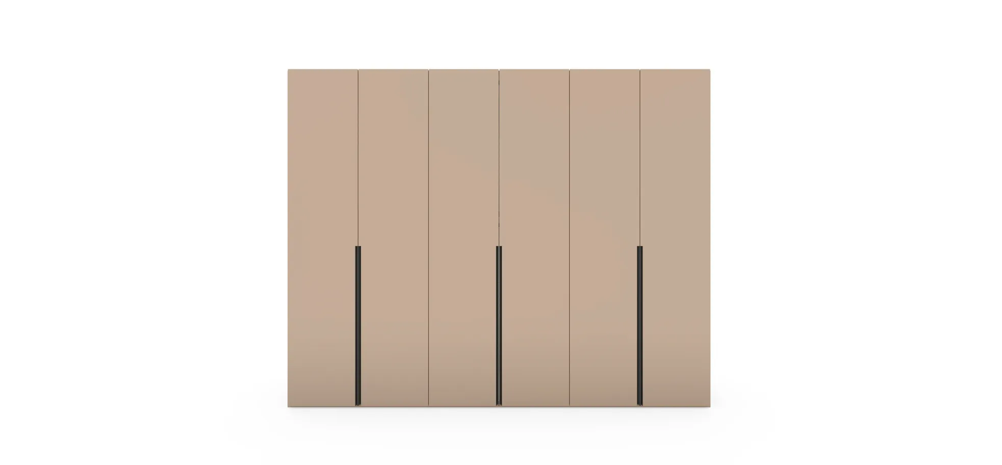 Drehtürenschrank Loretto - B ca. 280 cm, Lack matt, Sand
