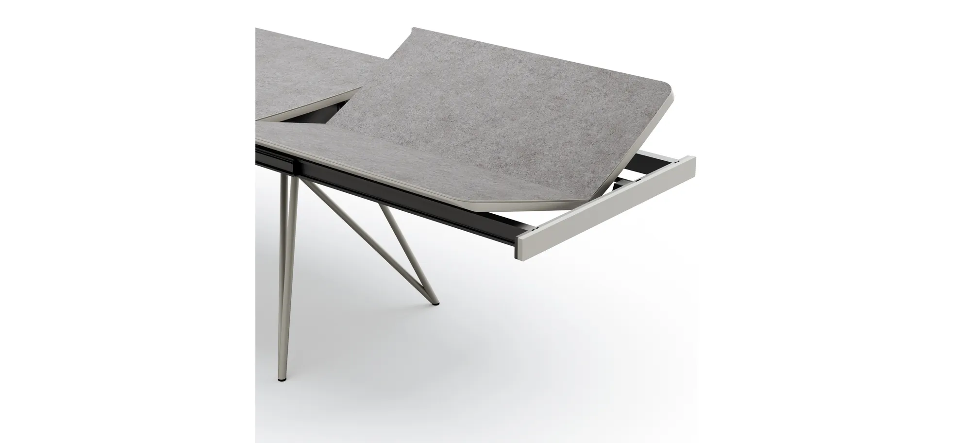 Esstisch Sedana - ausziehbar, LB ca. 200x100 cm, HPL, Grau