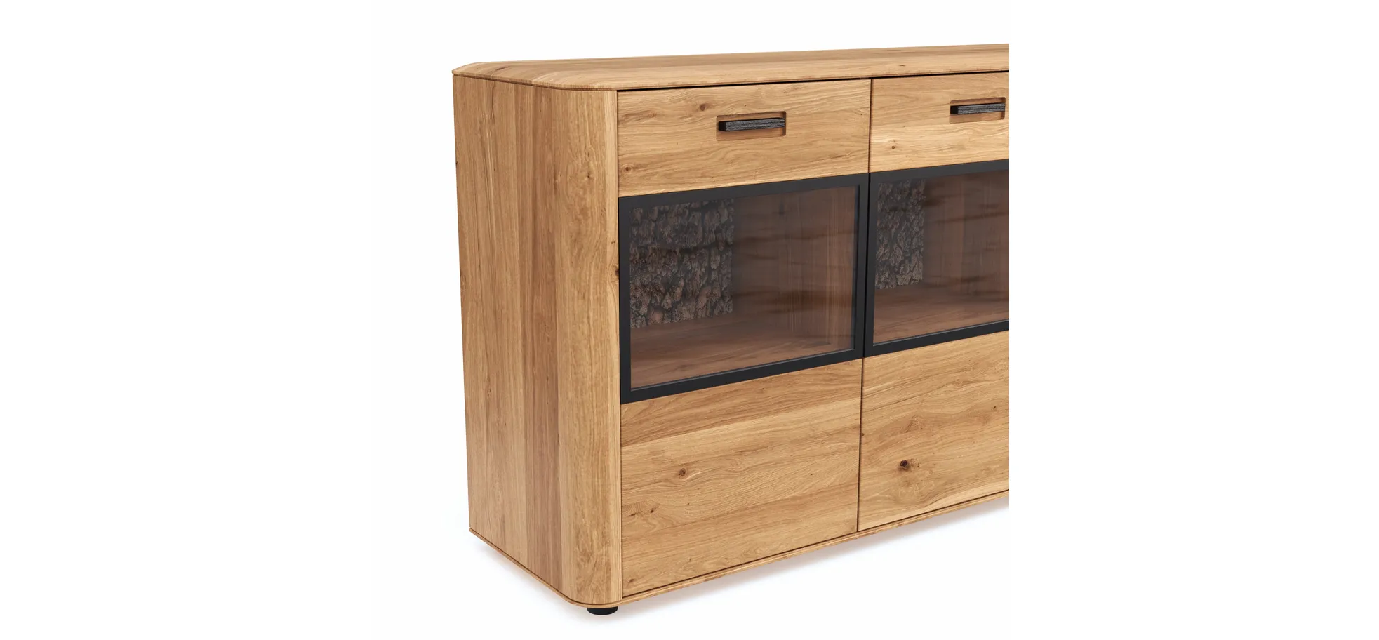 Sideboard Vigo - Wildeiche massiv, Natur geölt