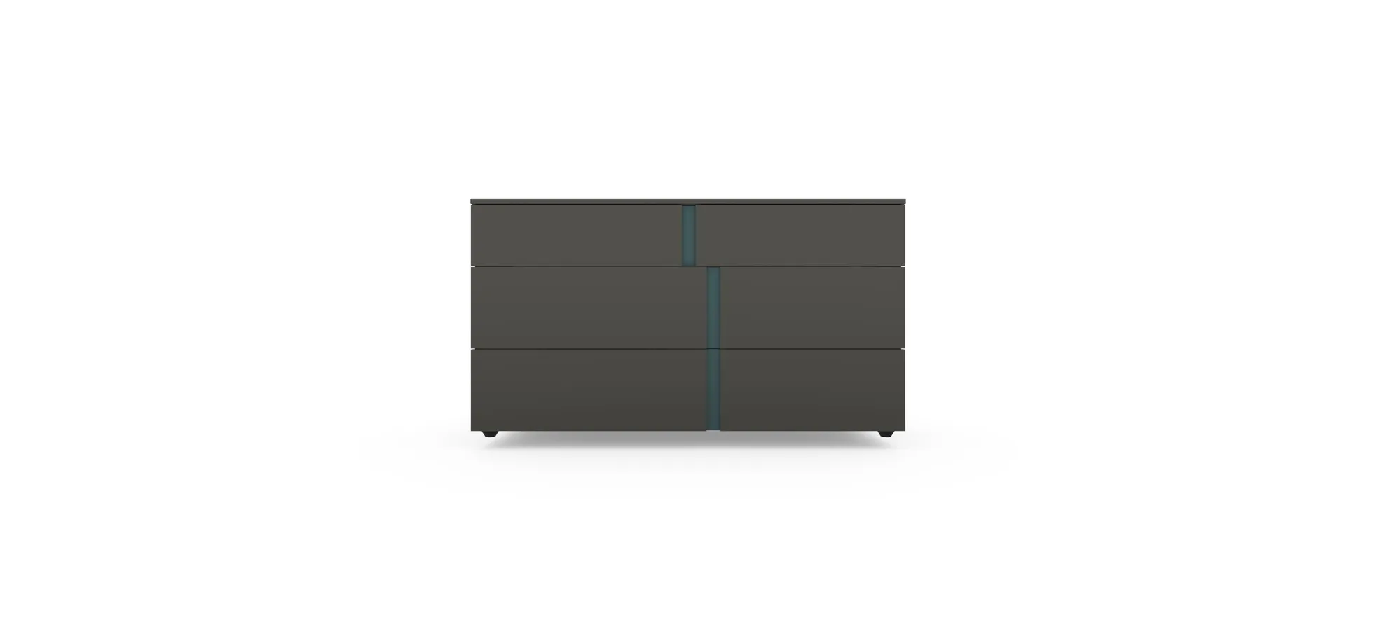 Kommode Loretto - BHT ca, 127x70x51 cm, Lack matt, Steingrau