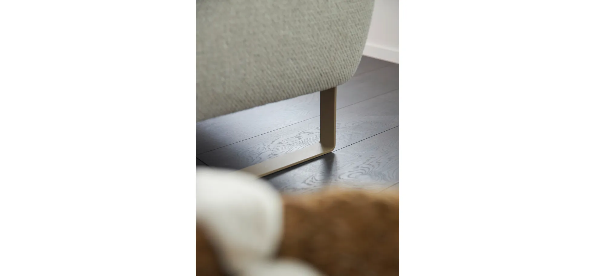 Ecksofa Leona - 2,5-Sitzer mit Ecke rechts, Stoff, Creme