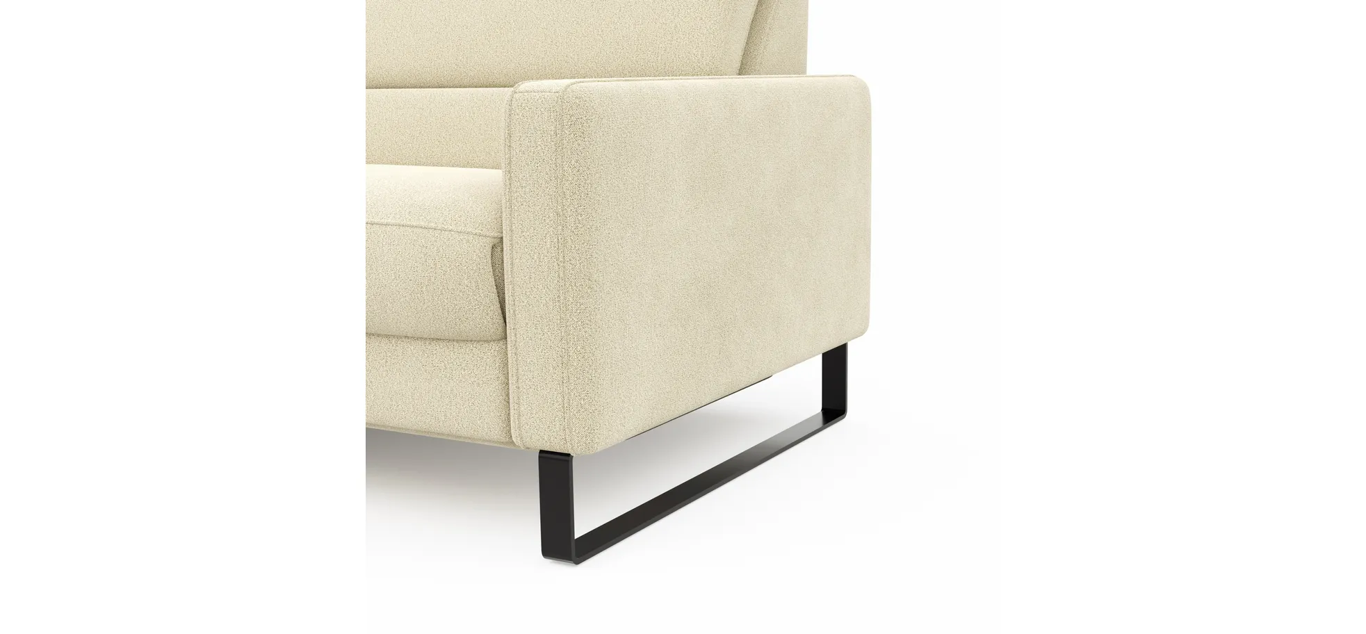 Ecksofa Valera - Longchair mit 3-Sitzer rechts inkl. Rückenlehne verstellbar und Relaxfunktion motorisch, Stoff, Natur