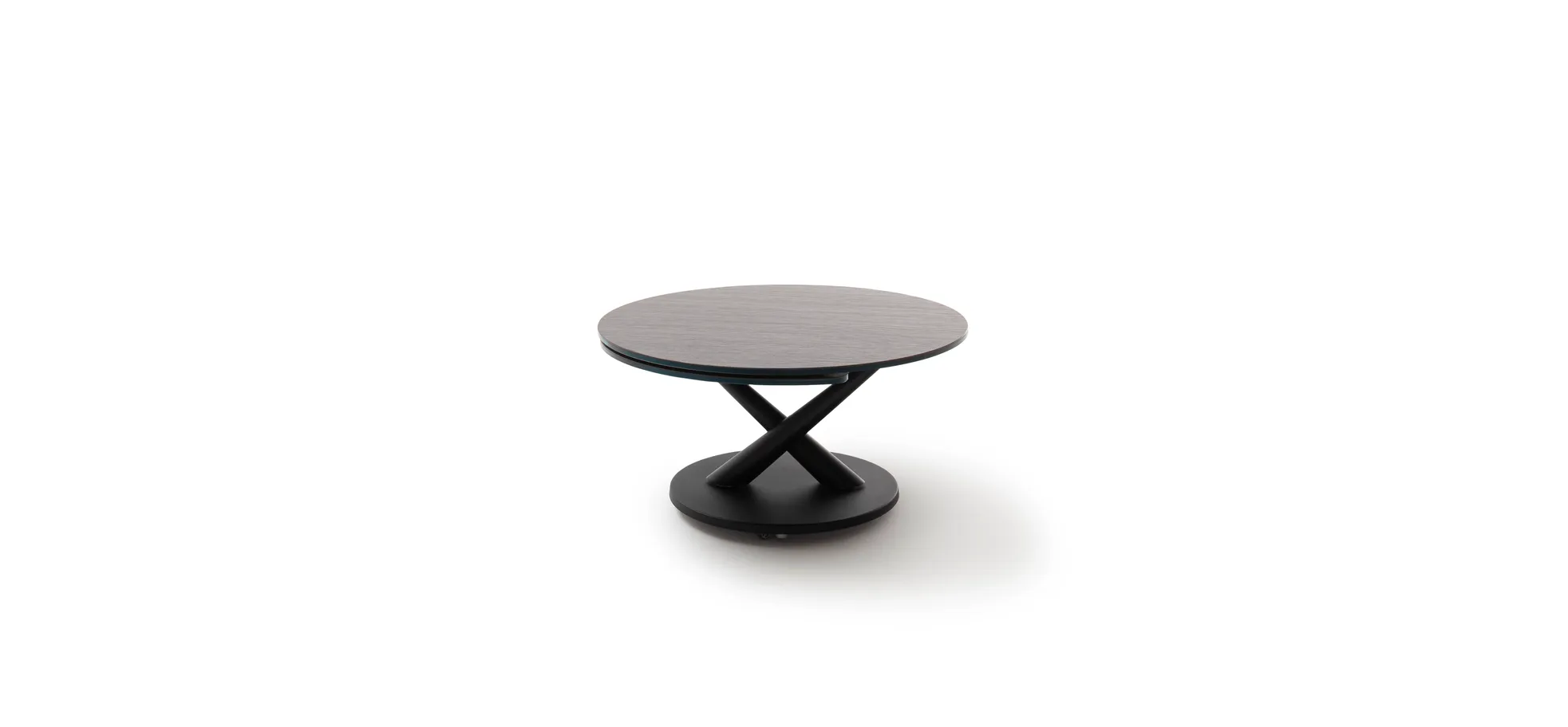 Couchtisch Spessa - LB ca. 128x80 cm, drehbar, Keramik, Anthrazit