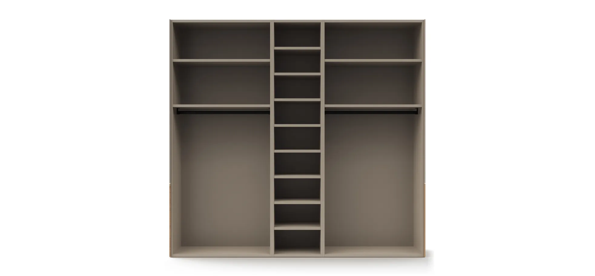 Drehtürenschrank Matera - BHT ca. 251x235x60 cm, Lack Matt, Kaschmir, Eiche, Milk