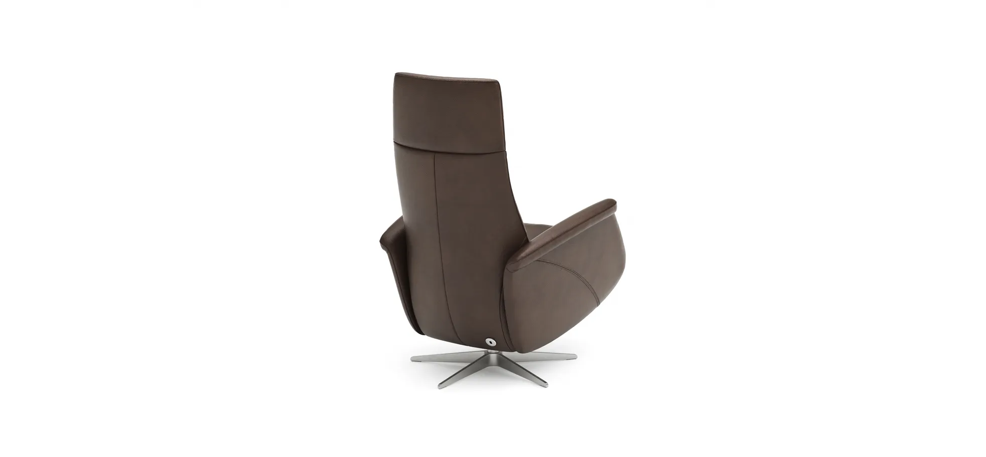 Relaxsessel Girona -  Relaxfunktion (motorisch), Leder, Dunkelbraun